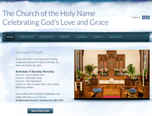 Tablet Screenshot of churchoftheholyname.com